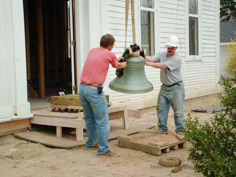          hoisting the bell
   