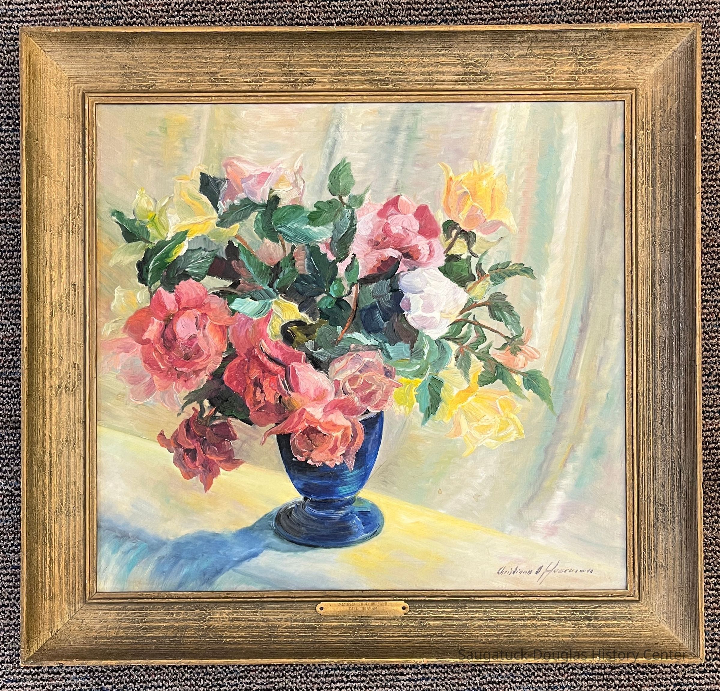          Mixed Roses, Blue Vase picture number 1
   