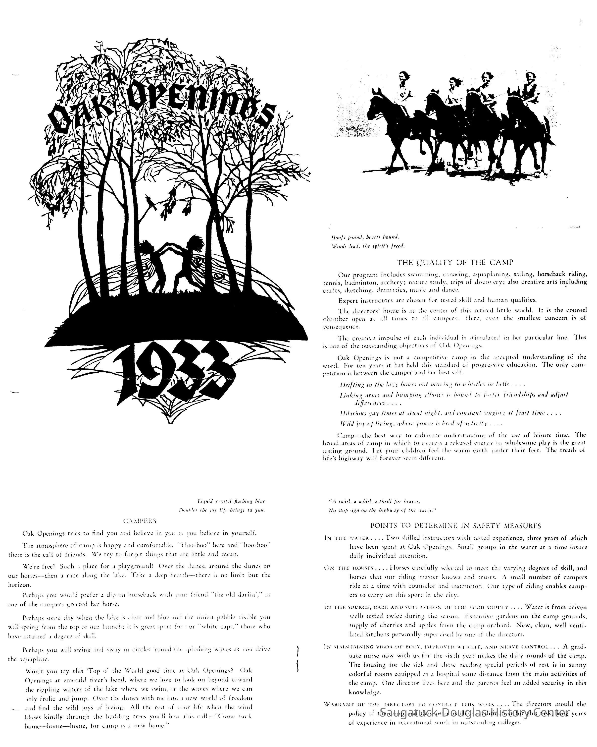 Camp Oak Openings brochure picture number 1