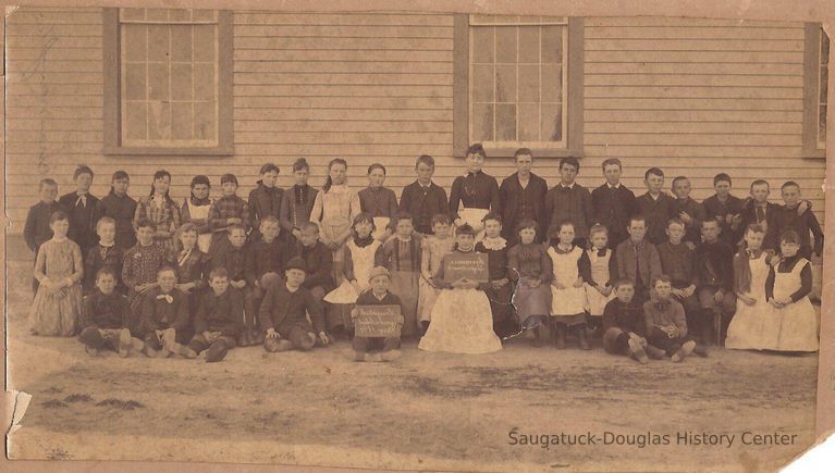          photograph of Saugatuck Union School 1890; Origsize: 8