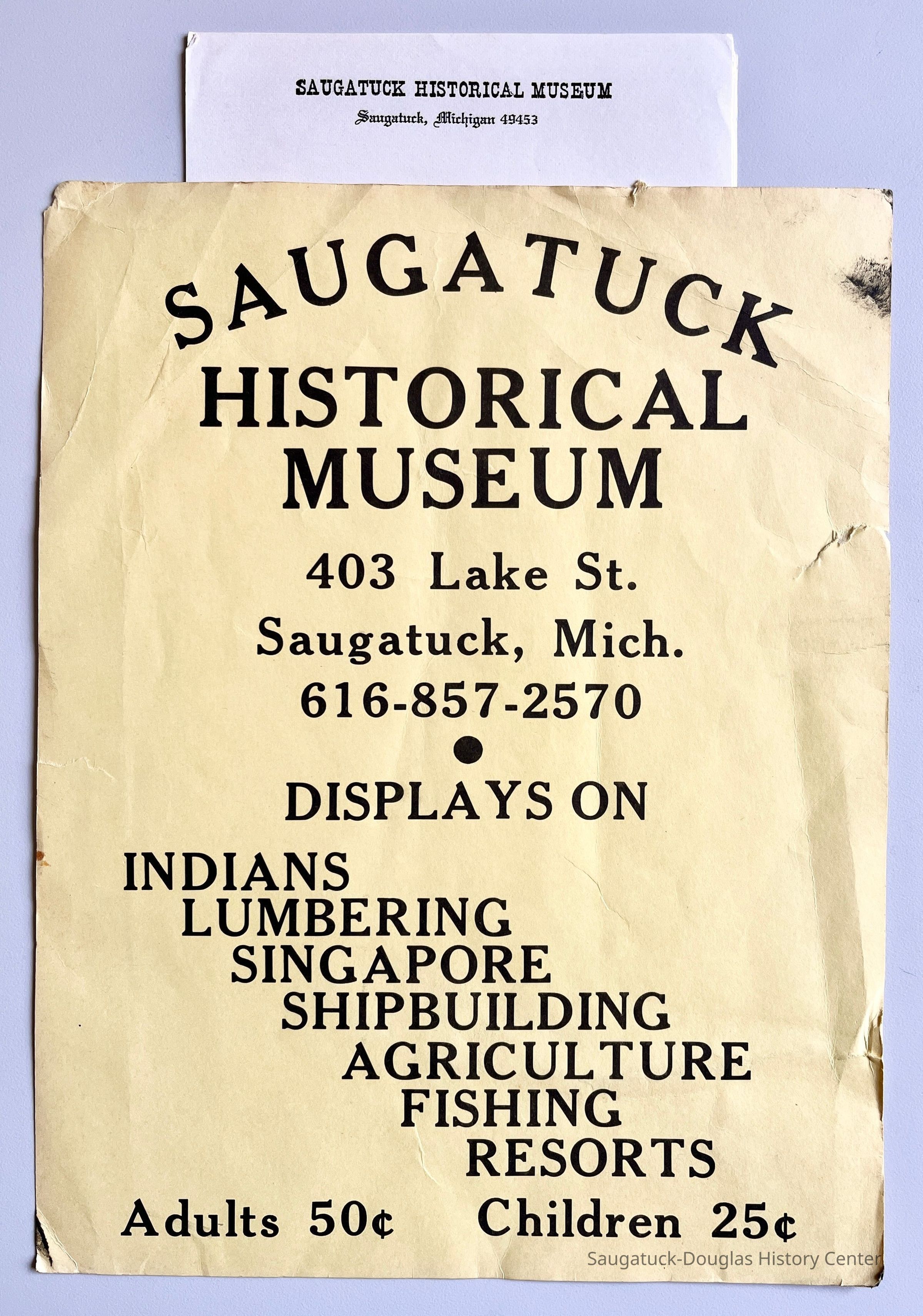          Saugatuck History Museum poster and letterhead picture number 1
   