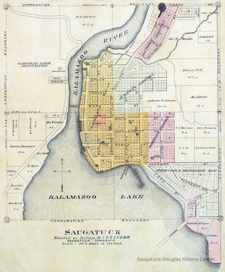          1895Saugatuck-SM2a.jpg 6.5MB; Saugatuck village lots as of 1895
   