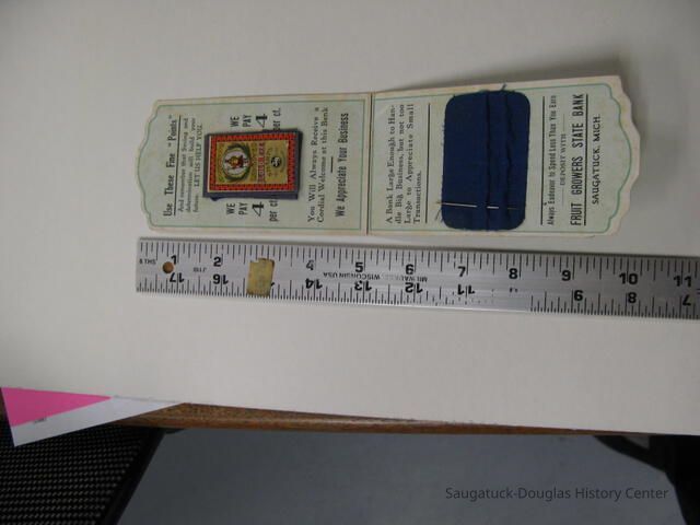          Fruit Growers Bank Needle book
   