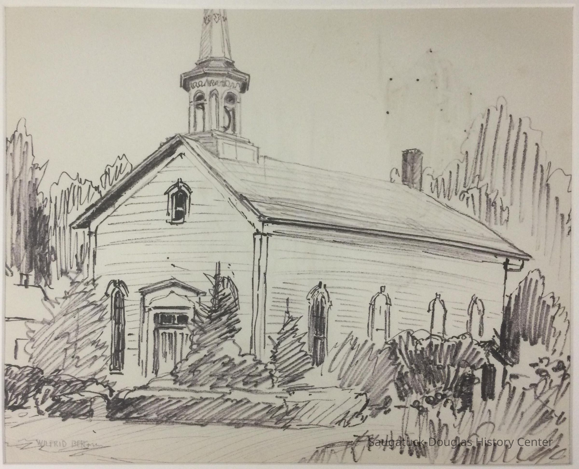 Drawing of a church
