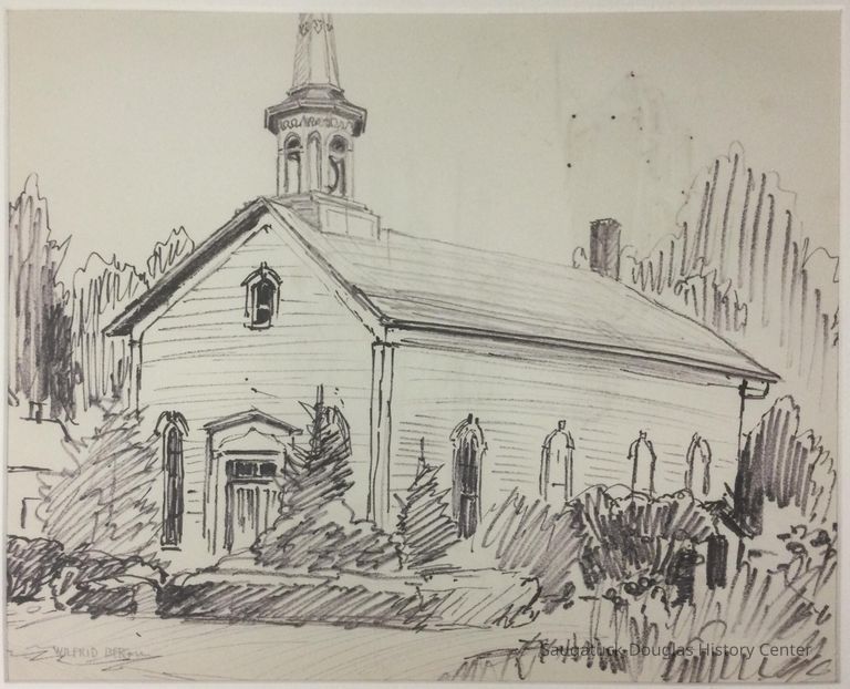          Drawing of a church
   