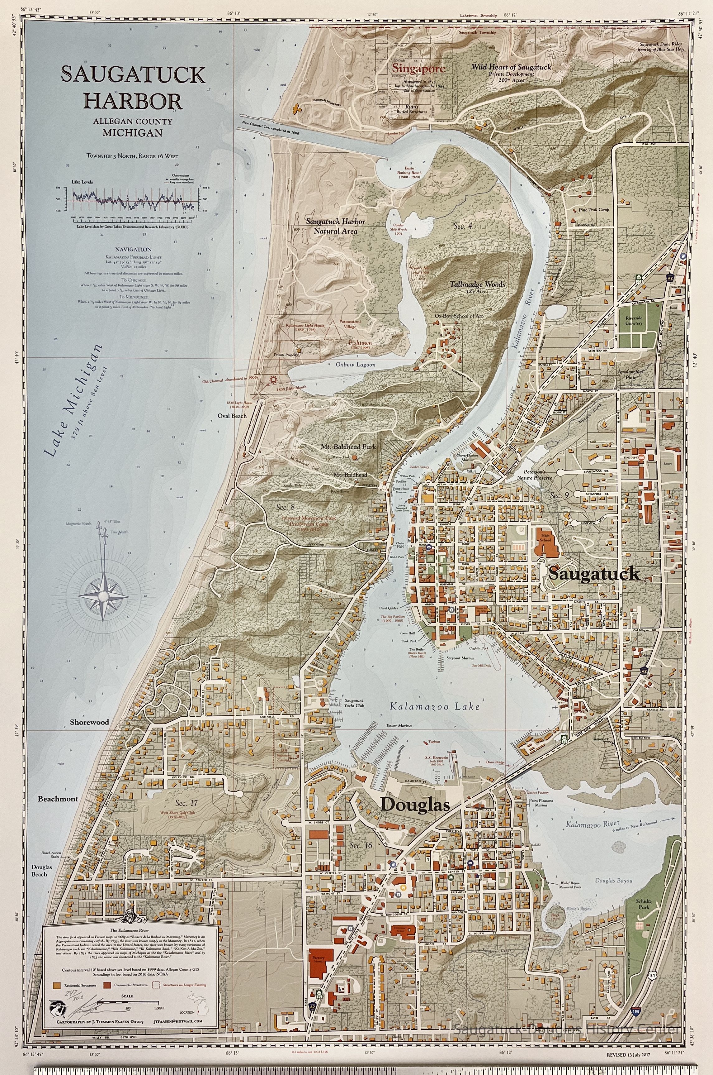 Saugatuck Harbor 2017 Map picture number 1
