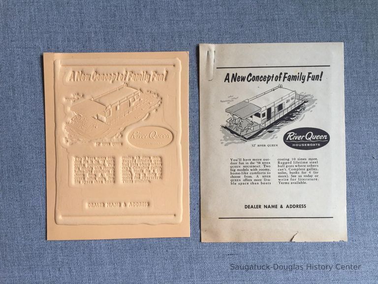          Paper matix at left, sample advertisment at right.
   