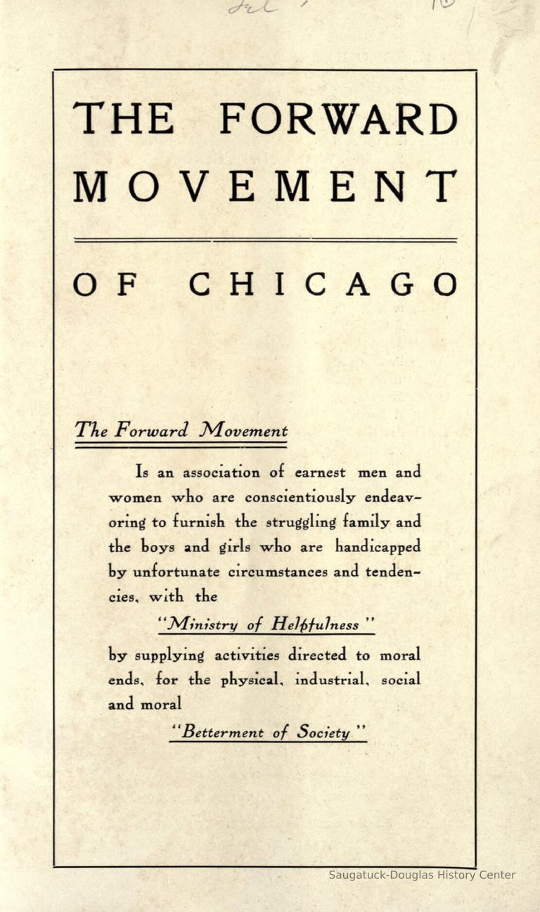          Forward Movement of Chicago booklet PDF picture number 1
   