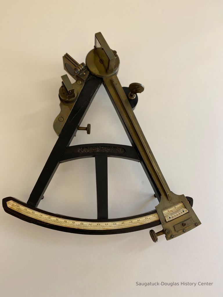          Octant (unmarked; radius 11.5 inches) octant ca.1850’s manufactured in England. Used by Charles McVea.; Octant (unmarked; radius 11.5 inches) Octant ca.1850’s manufactured in England. Used by Charles McVea.
   