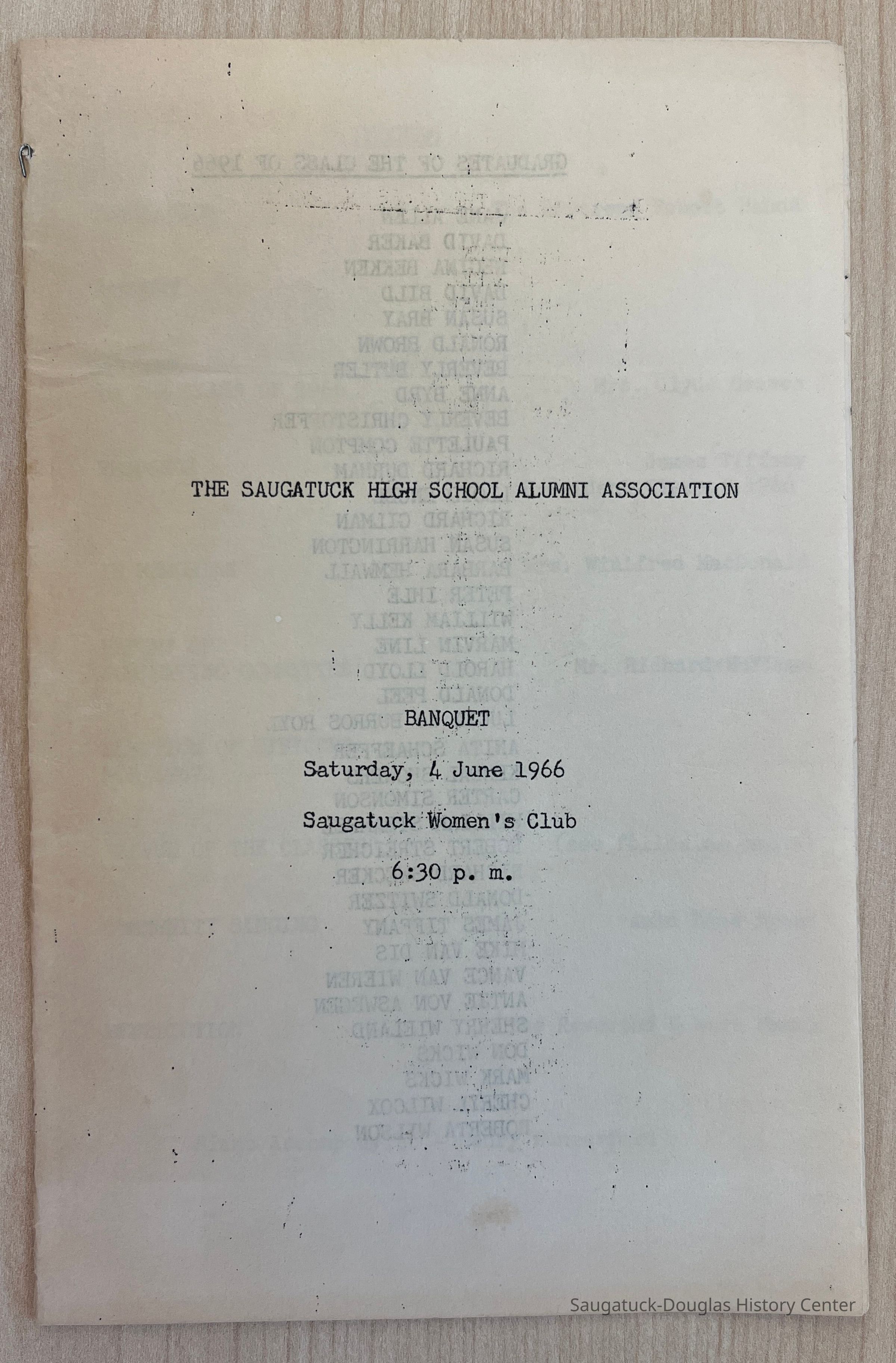 SHS Alumni Assocation Program 1966 picture number 1