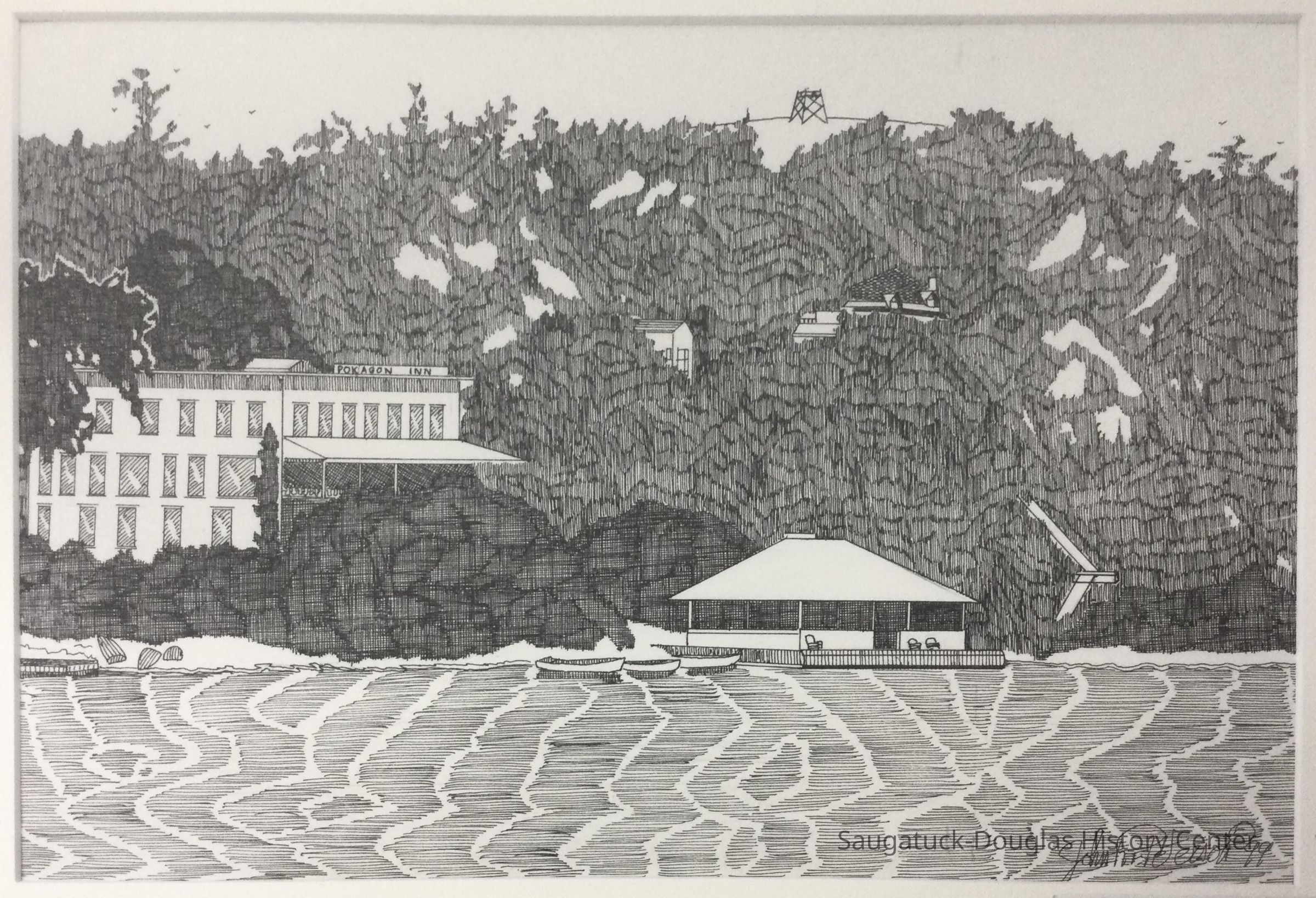          Drawing of the Pokagon Inn
   