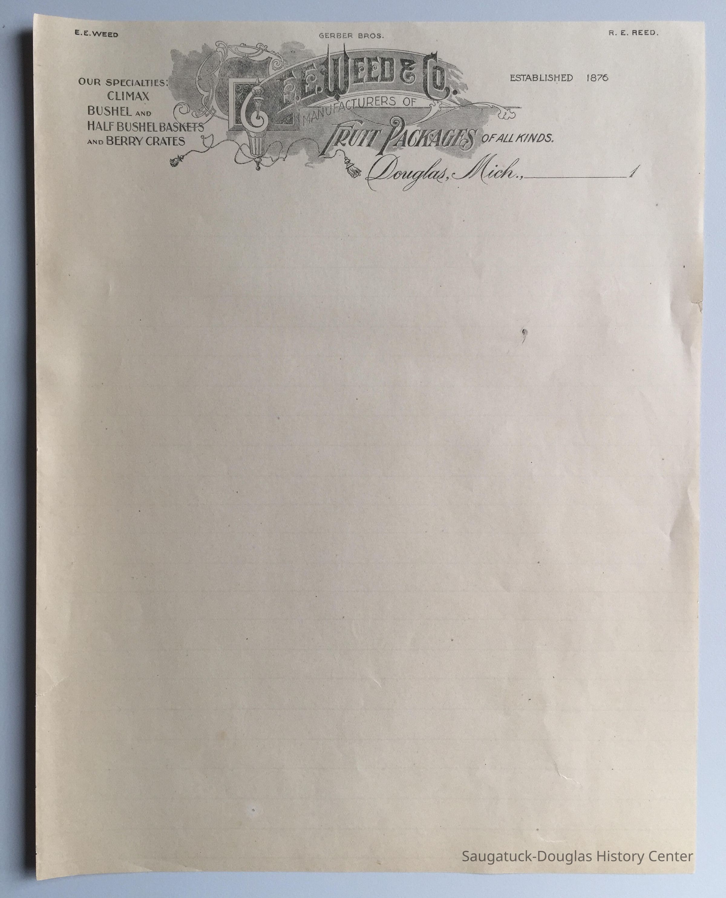E.E. Weed & Co. Letterhead picture number 1