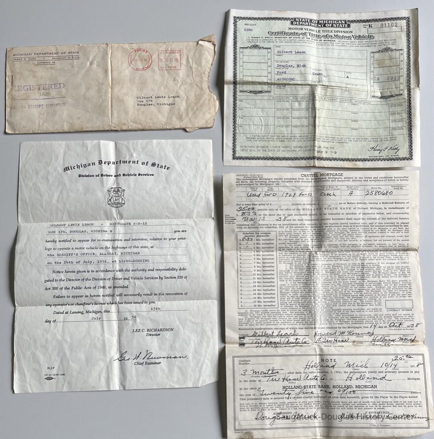 Automobile title and documents 1939 picture number 1