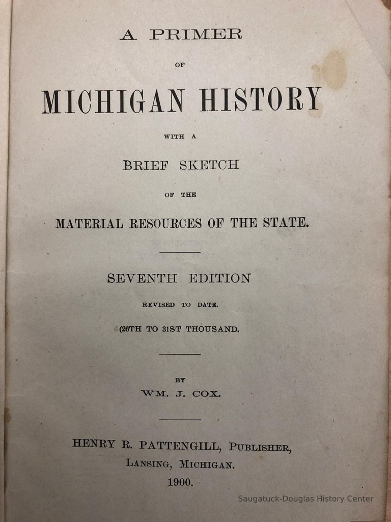          A Primer of Michigan history picture number 1
   