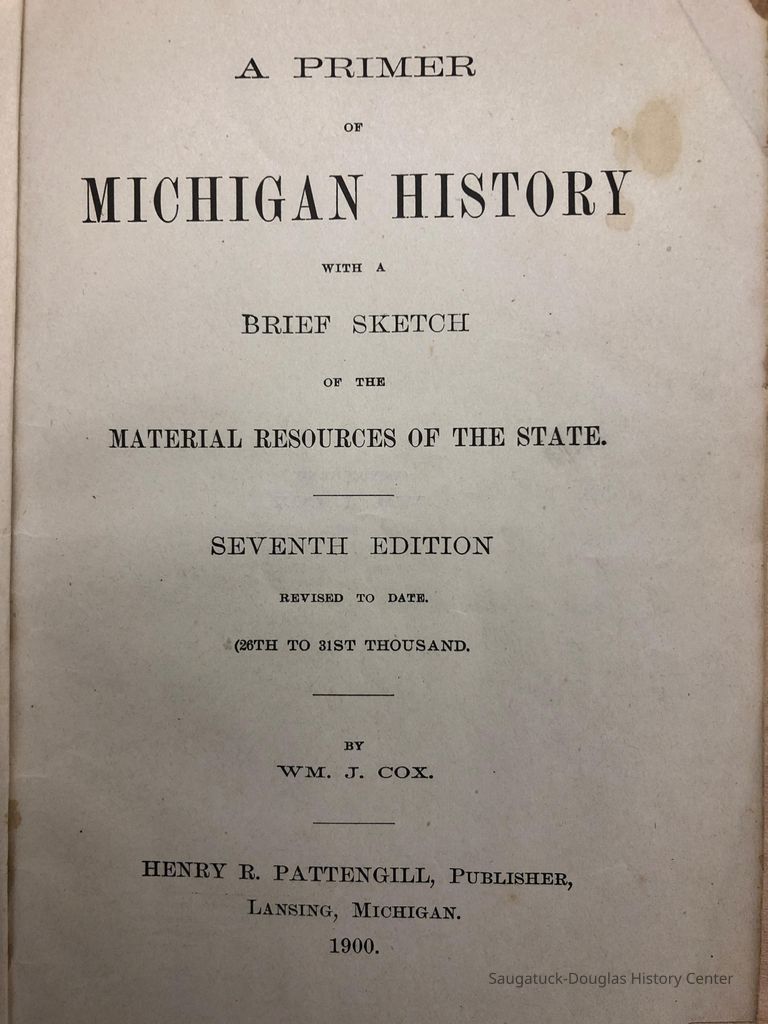 A Primer of Michigan history