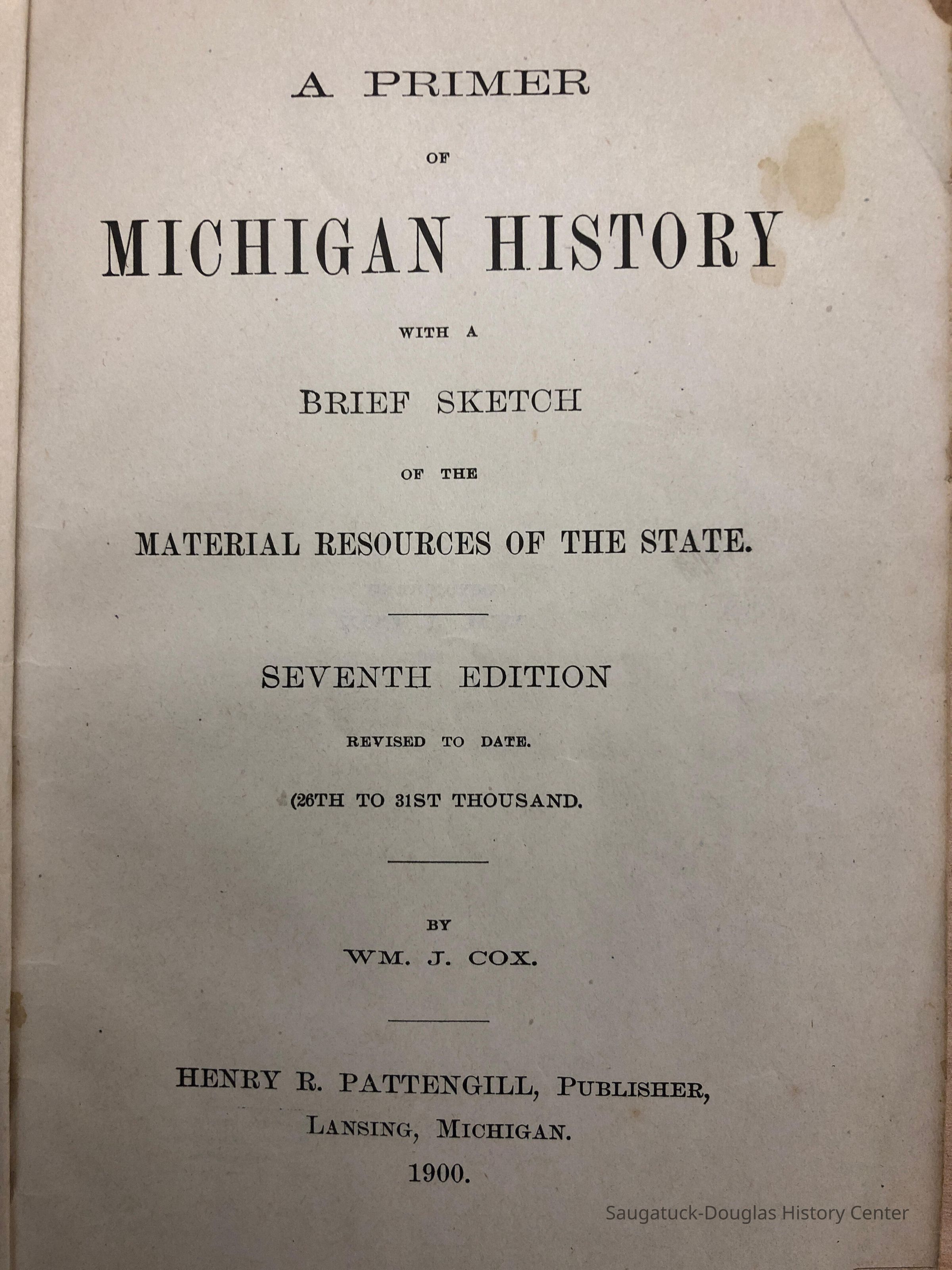          A Primer of Michigan history picture number 1
   