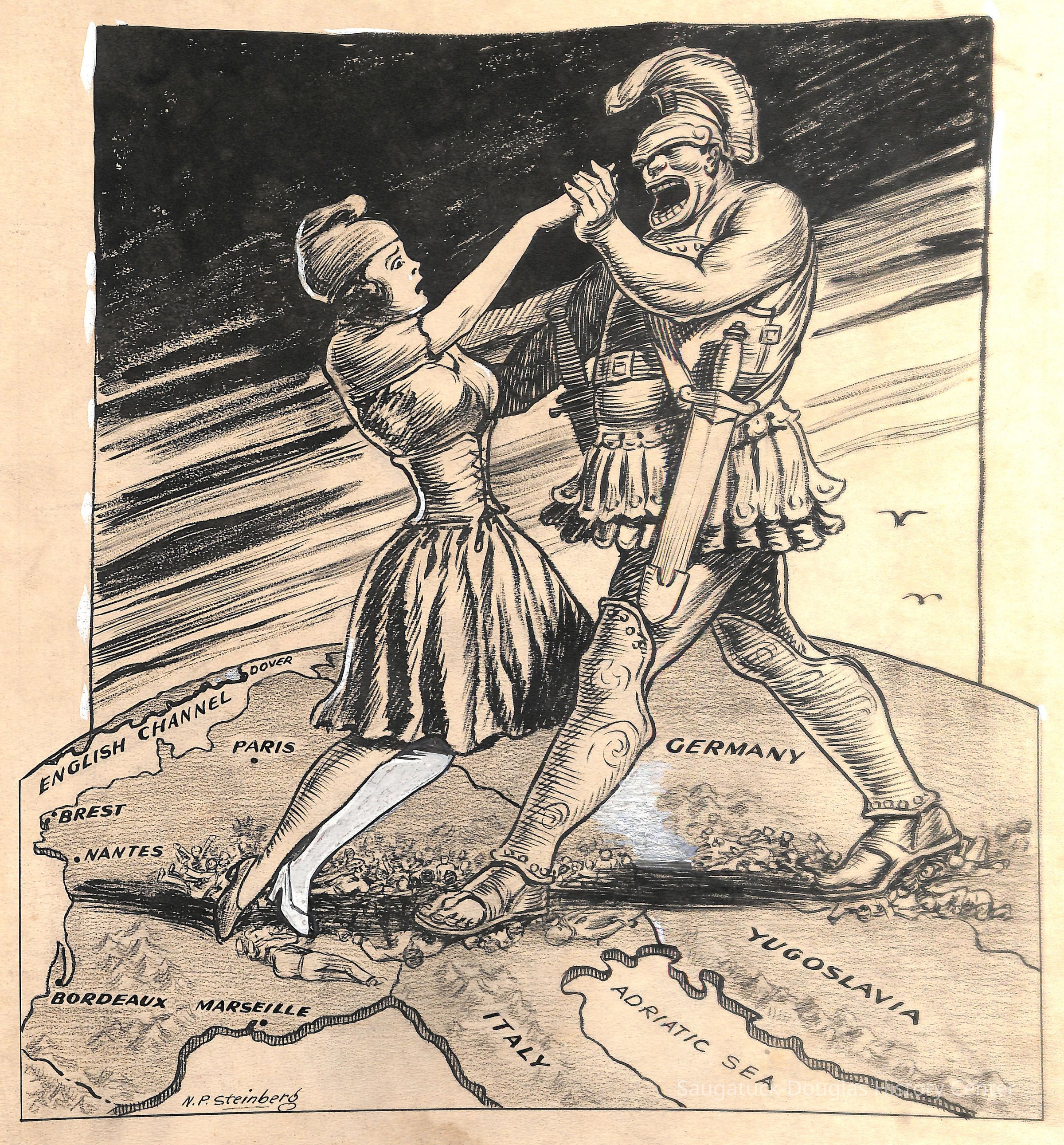 Political cartoon drawing