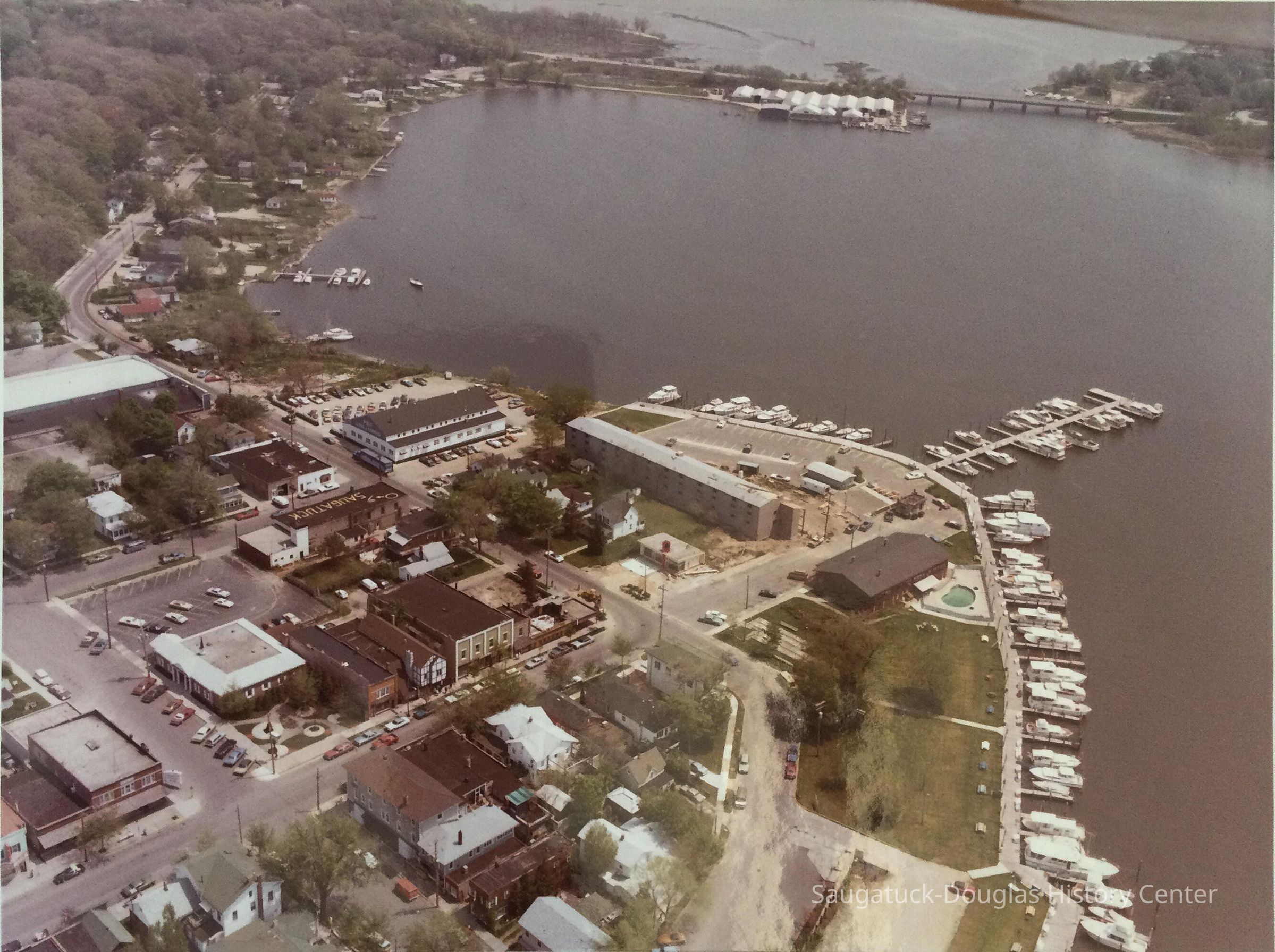 Bird's-eye view of Saugatuck circa 1979 picture number 1