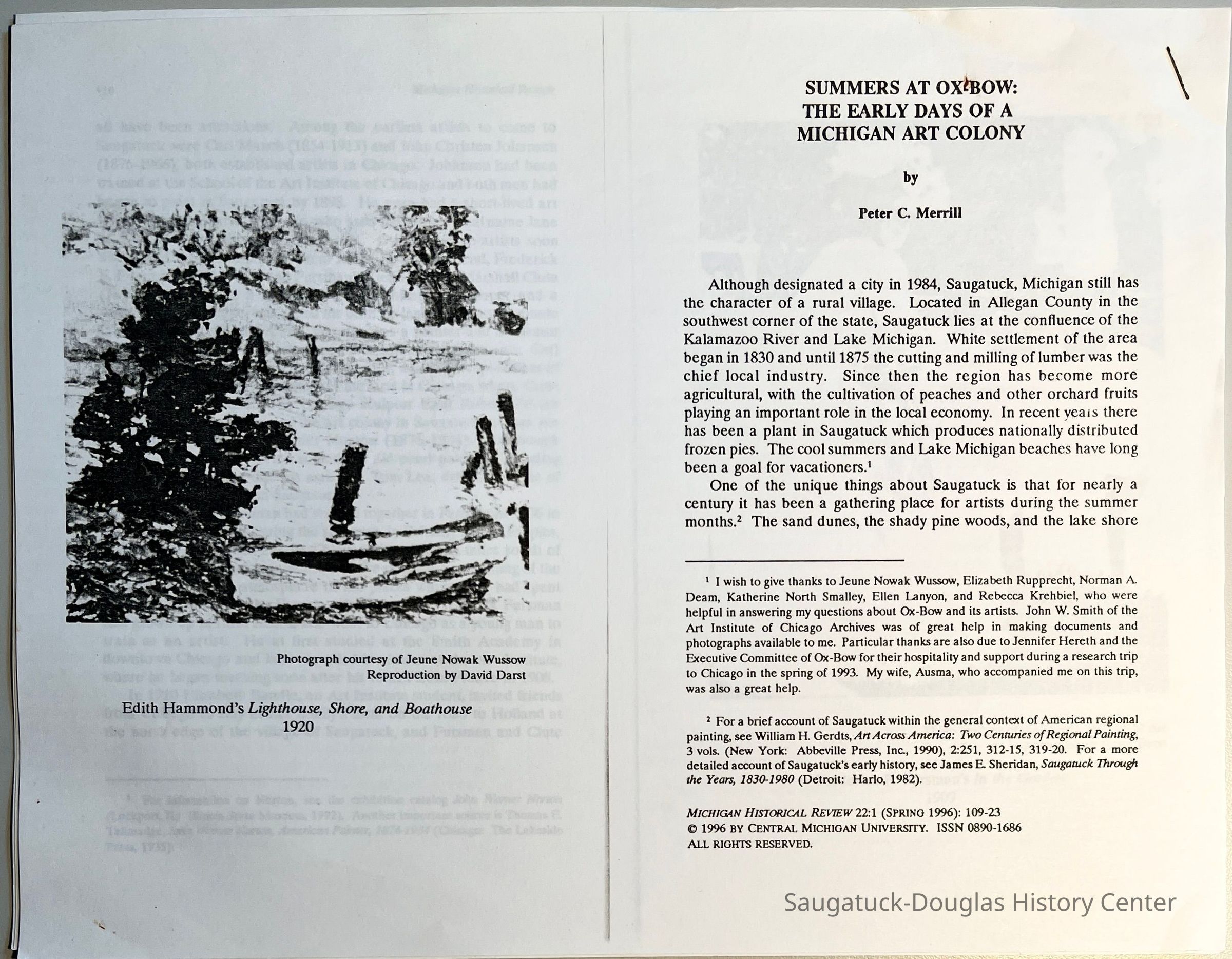          Ox-Bow's founding texts by Peter C. Merrill picture number 1
   