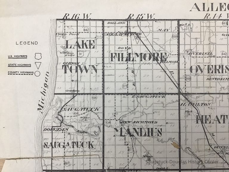 Allegan County Map 1956 Hixson - Image 2