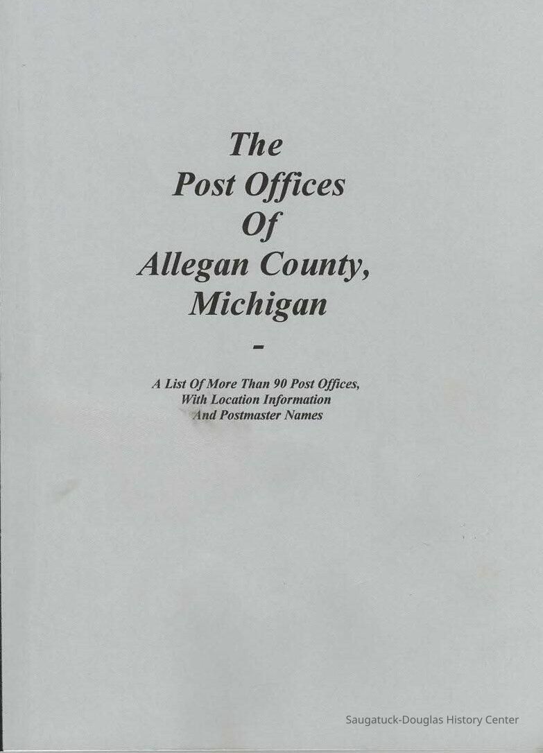 Post Offices of allegan County