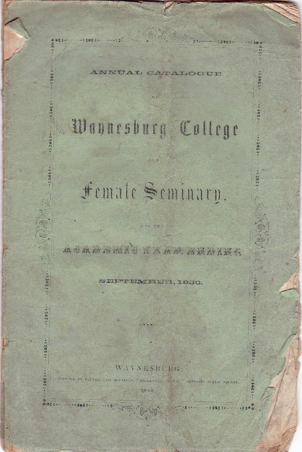 1856 Catalog (16 pages): See WEB LINKS to DOWNLOAD PDF document file.