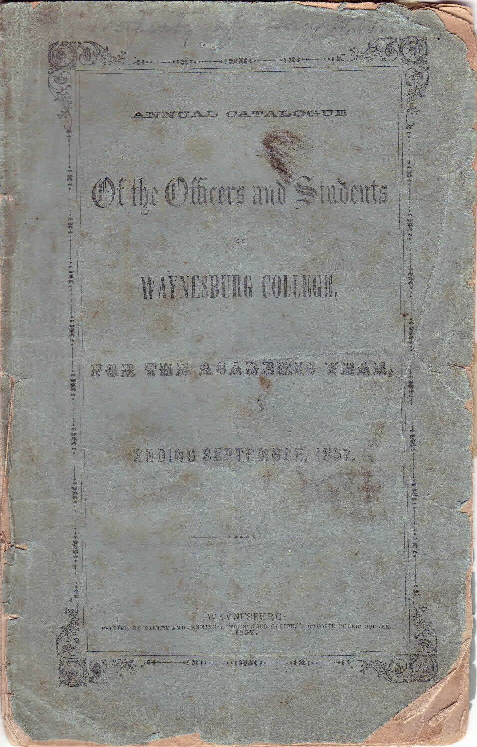 1857 Catalog (17 pages): See WEB LINKS to DOWNLOAD PDF document file.