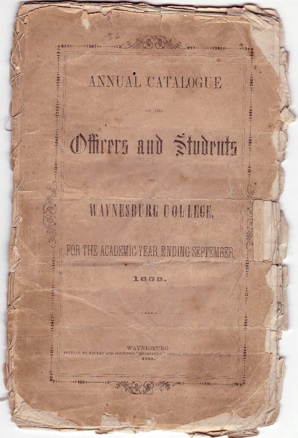 1858 Catalog (16 pages): See WEB LINKS to DOWNLOAD PDF document file.