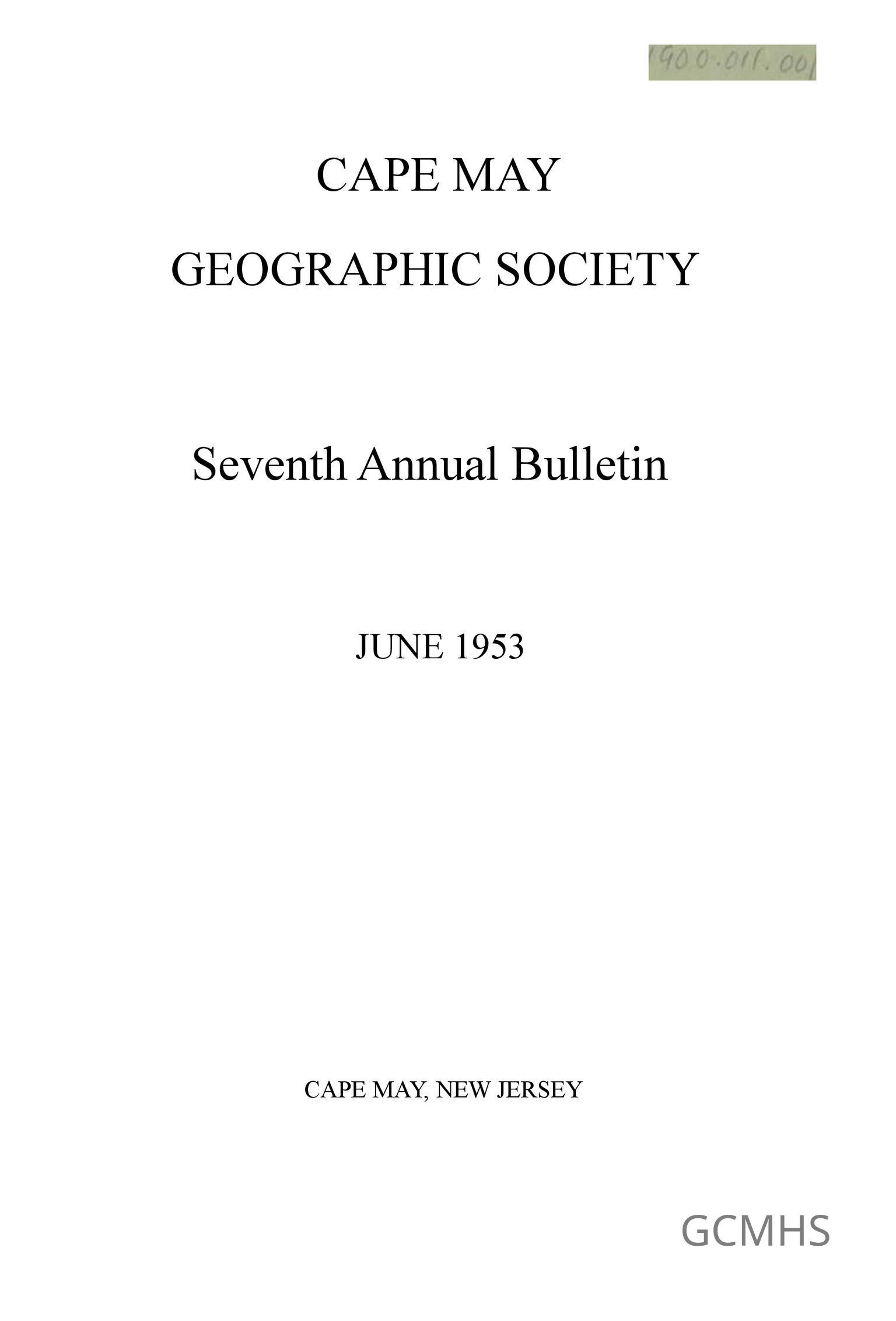 Cape May Geographic Society