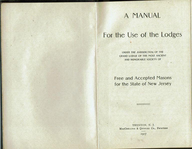          Freemason Manual belonging to Stewart Hartshorn, 1917 picture number 1
   