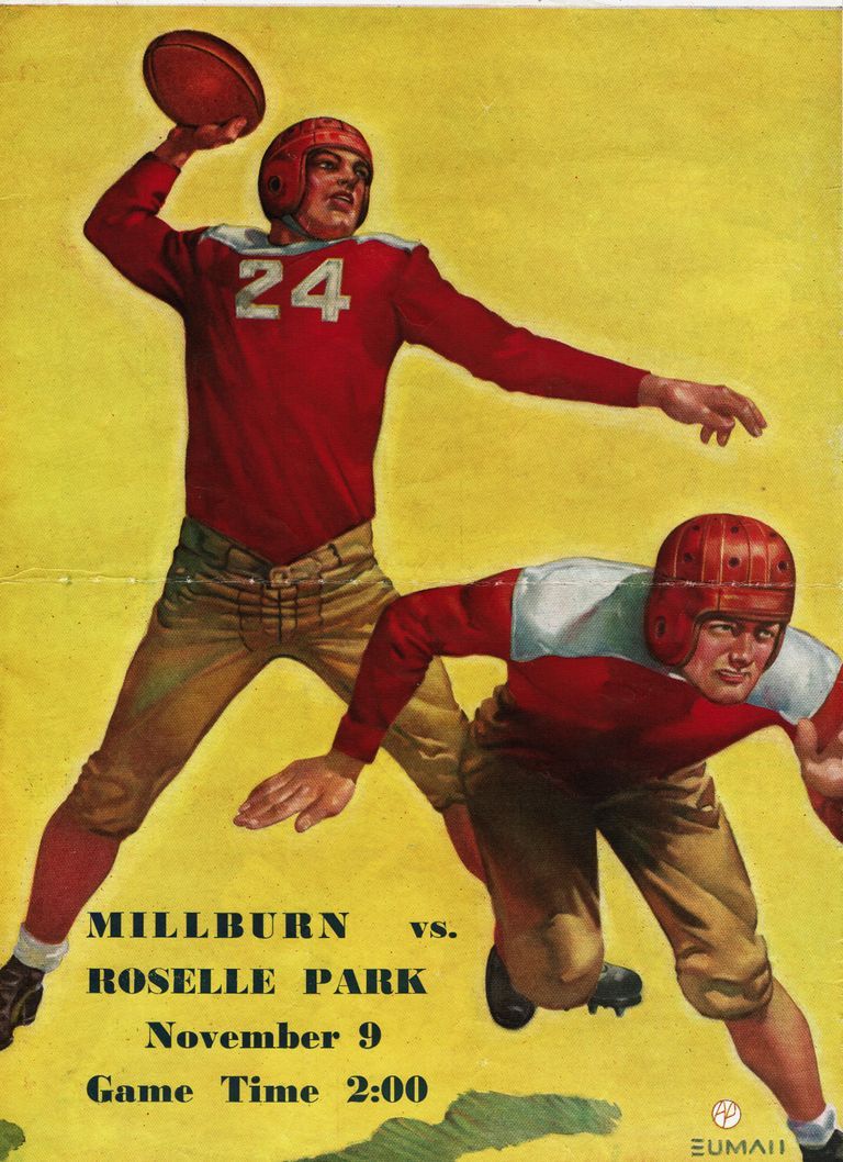          Football: Millburn vs. Roselle Park Program, 1946 picture number 1
   