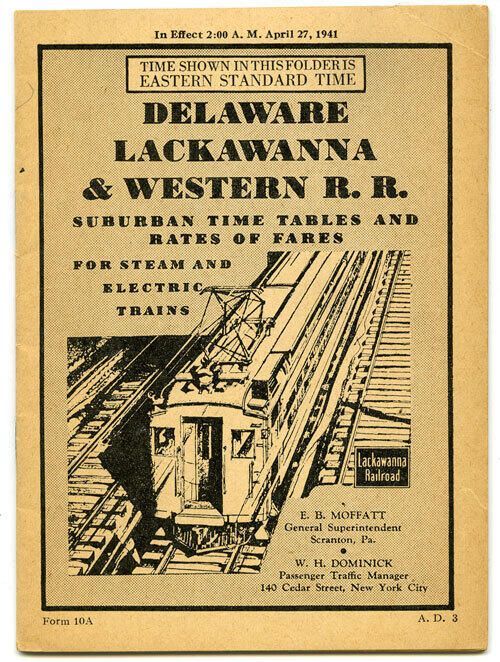          1941 Delaware Lackawanna & Western Train Schedule picture number 1
   