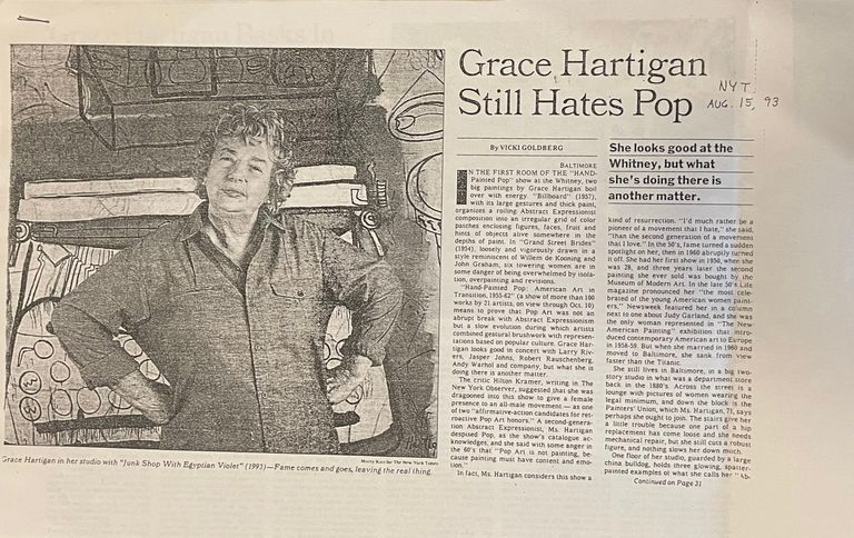          Hartigan: New York Times Article (1993) picture number 1
   
