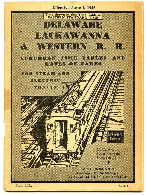          1946 Delaware Lackawanna & Western Train Schedule picture number 1
   
