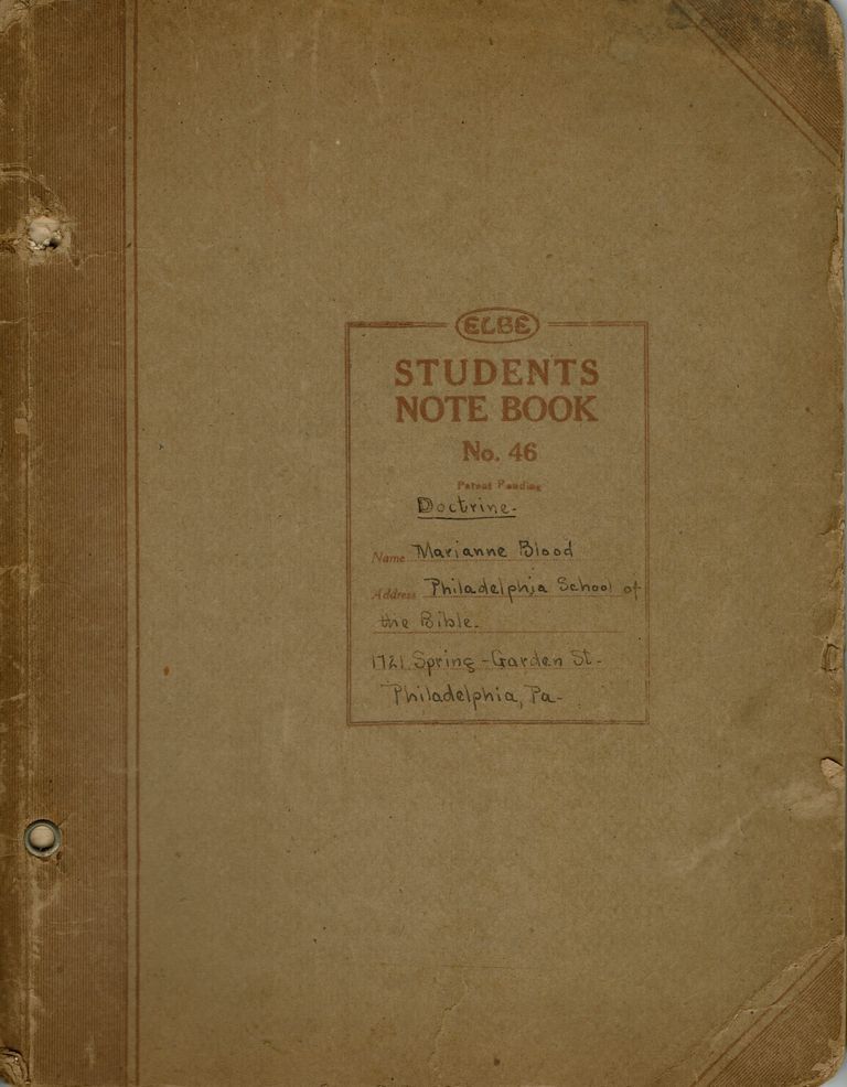          Blood: Marianne Blood Bible School Notebook, 1890s picture number 1
   