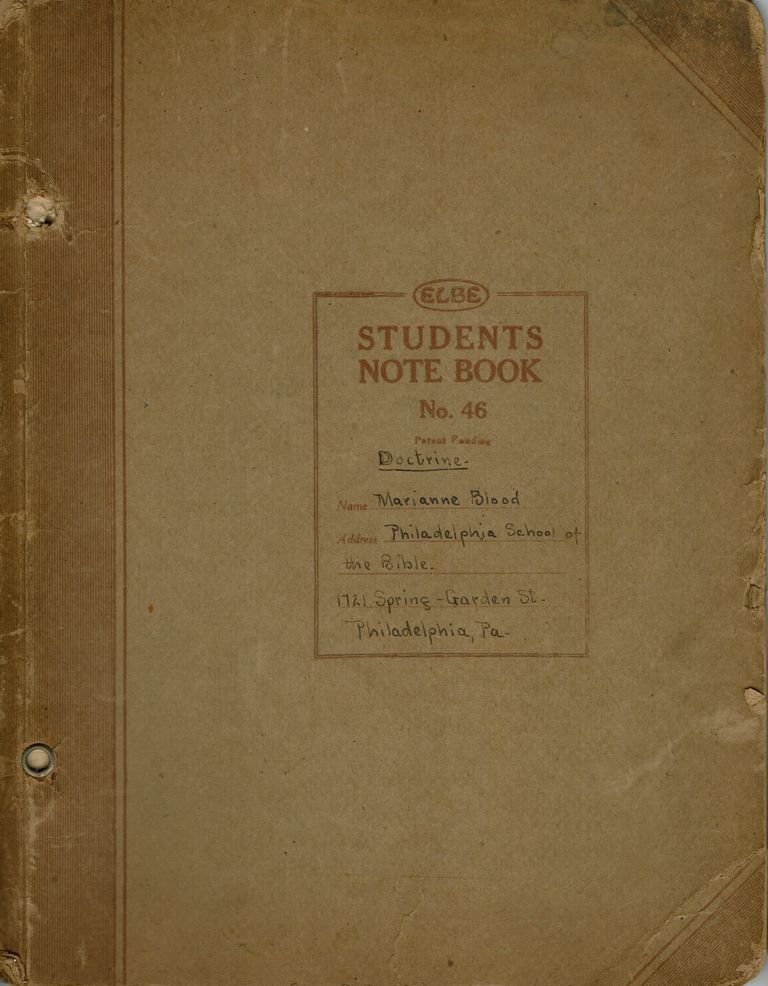          Blood: Marianne Blood Bible School Notebook, 1890s picture number 1
   