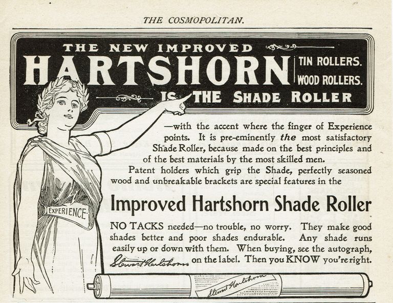          Hartshorn: New Improved Hartshorn Roller Shade Advertisement, c. 1902 picture number 1
   