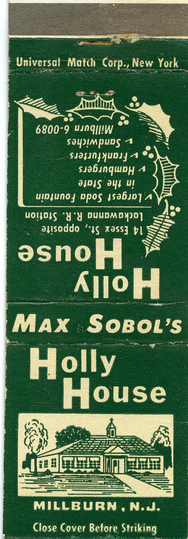          Holly House Matchbook picture number 1
   