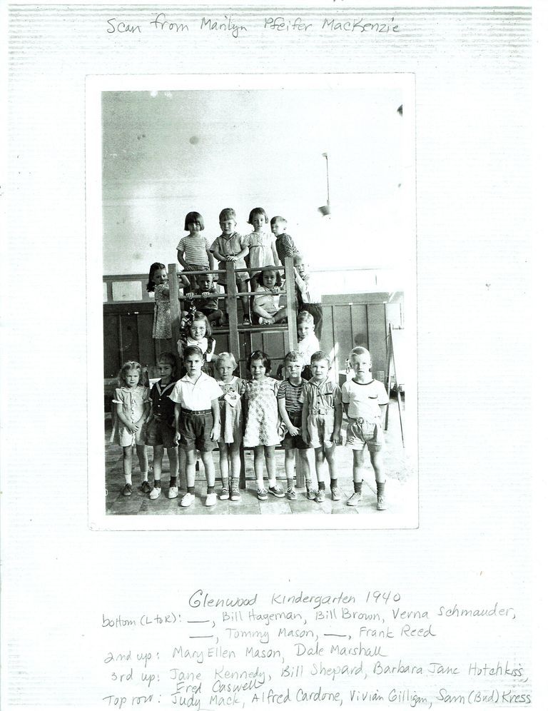          Glenwood School Kindergarten Class Photograph, 1940 picture number 1
   