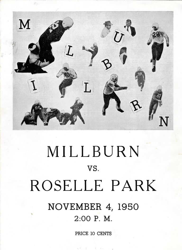          Football: Millburn vs. Roselle Park Program, 1950 picture number 1
   