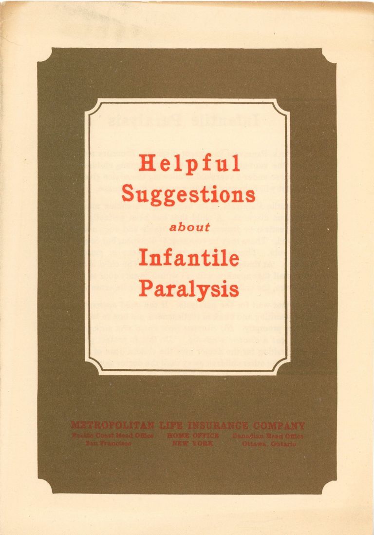          Board of Health: Helpful Suggestions about Infantile Paralysis, c. 1930s picture number 1
   