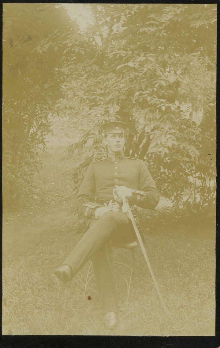          Bosworth: Guy R. Bosworth Seated Outside in Uniform, c. 1917 picture number 1
   