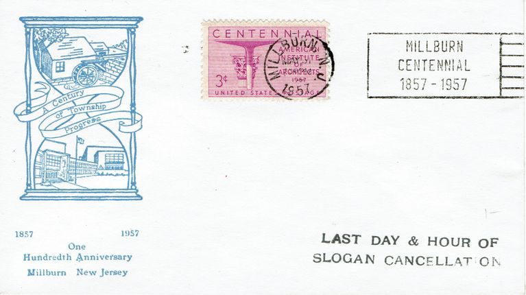          Millburn Centennial First Day Covers, 1957 picture number 1
   