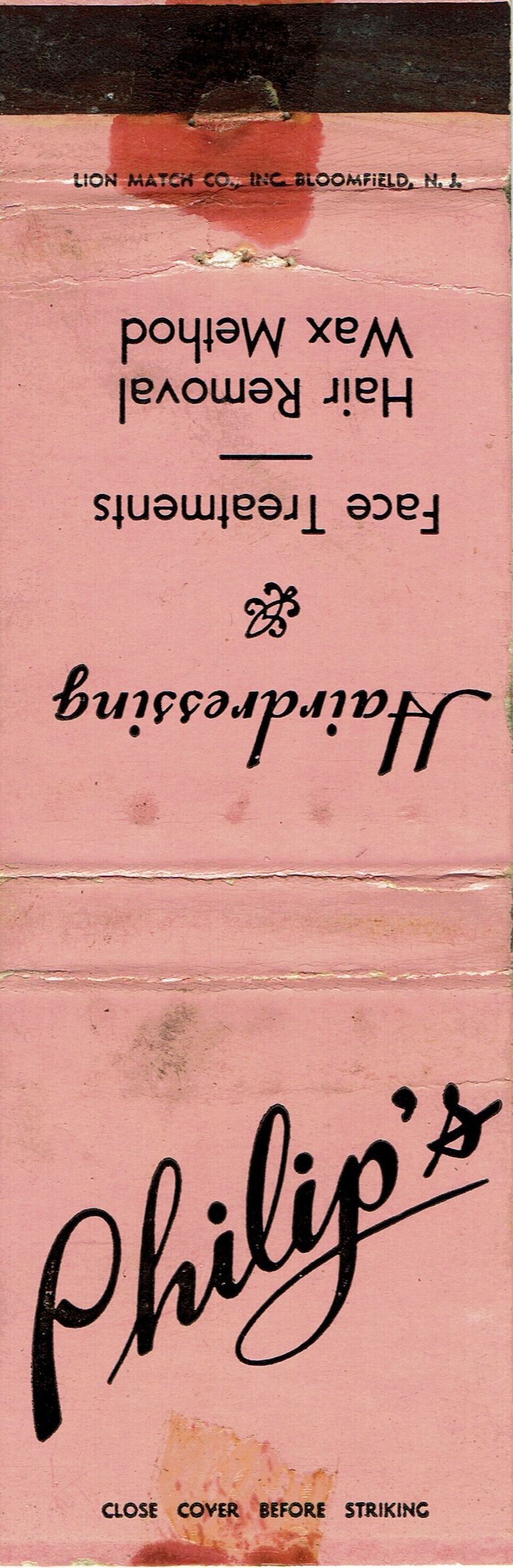          Philips Hairdressing Matchbook Cover picture number 1
   