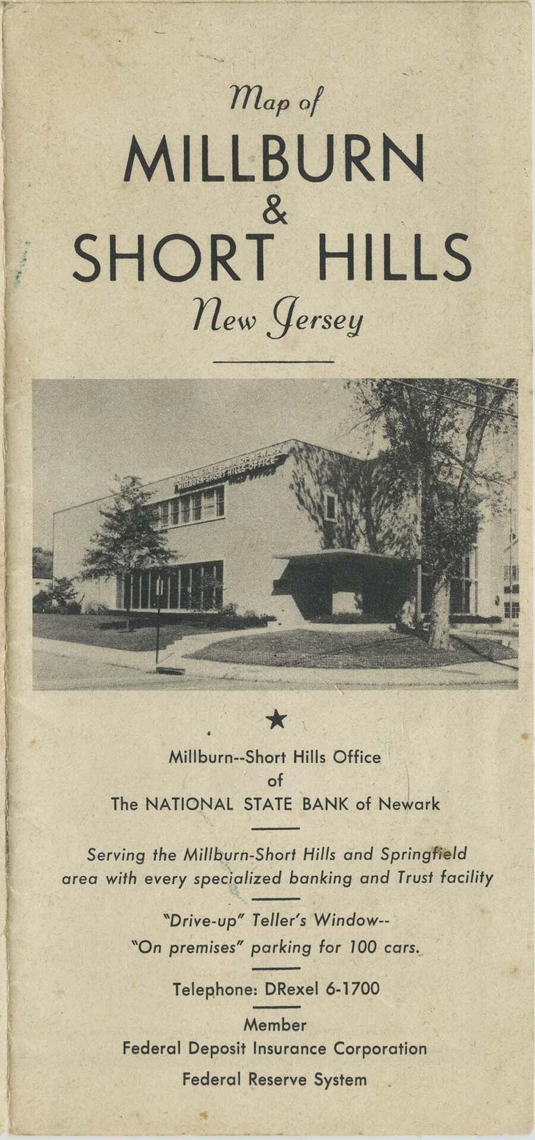          Millburn-Short Hills Map Ca. 1956; National State Bank picture number 1
   