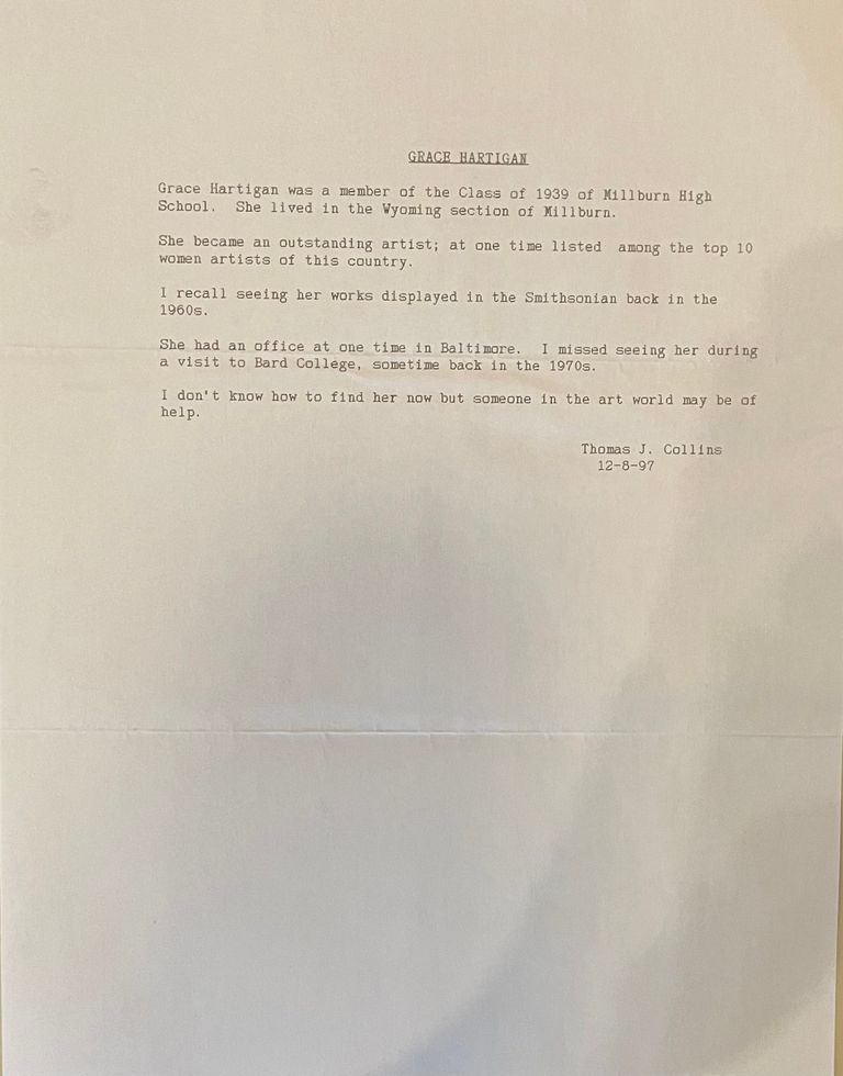          Hartigan: Thomas Collins letter about Hartigan, 1997 picture number 1
   