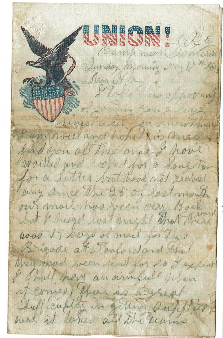          Parsil: Samuel B. Parsil Civil War Letter, May 17, 1863 picture number 1
   