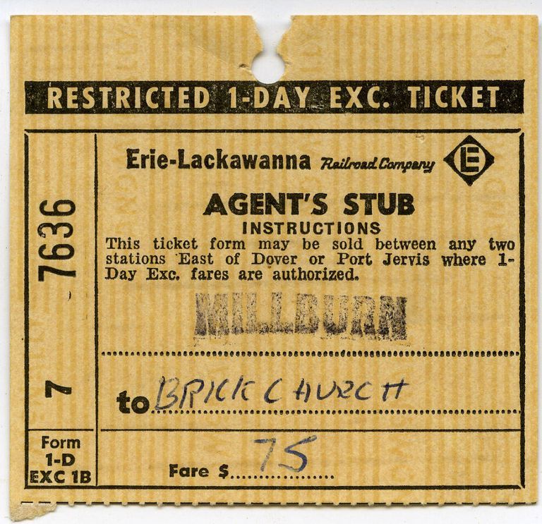          Erie-Lackawanna Agent's Ticket Stub picture number 1
   