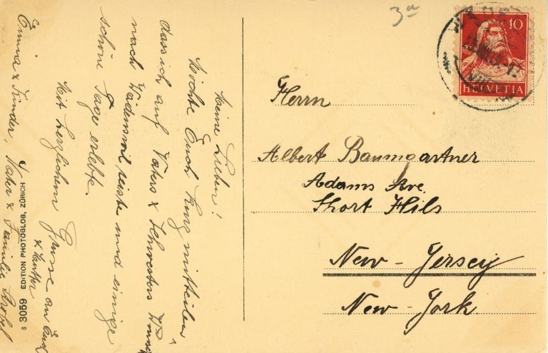          Baurmgartner: Postcard to Albert Baumgartner, 1912 picture number 1
   