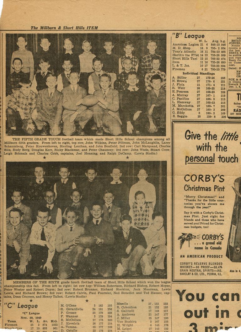          Football: Short Hills Elementary School 5th and 6th grade Football Teams, 1949 picture number 1
   